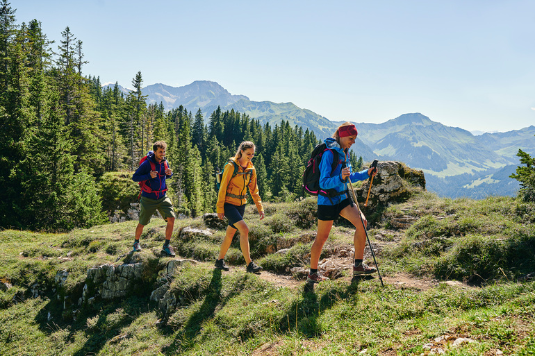 Wandern beim Liegstein in Au (c) Alex Kaiser - Bregenzerwald Tourismus